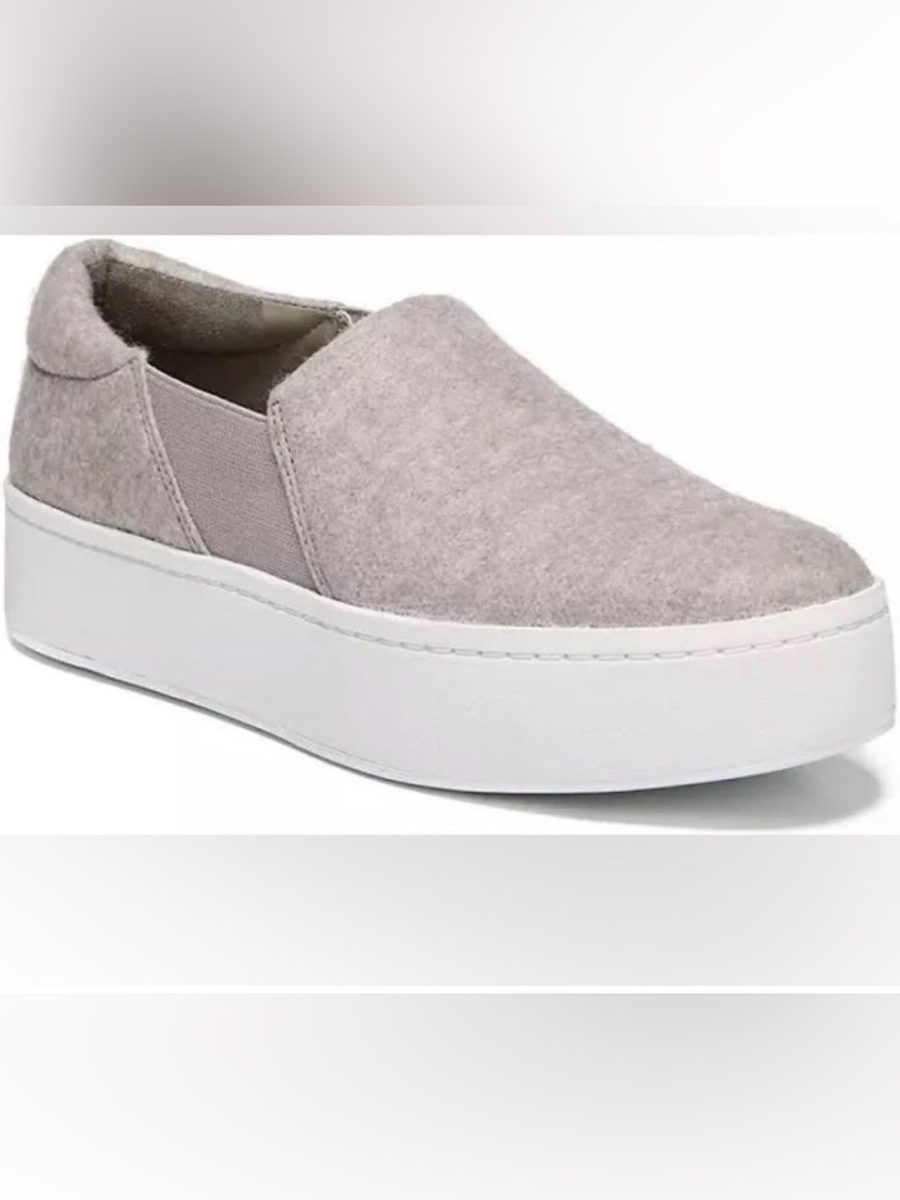 Vince. Felted wool Warren Slip-On Casual Sneakers in Gray for Women retailed$265